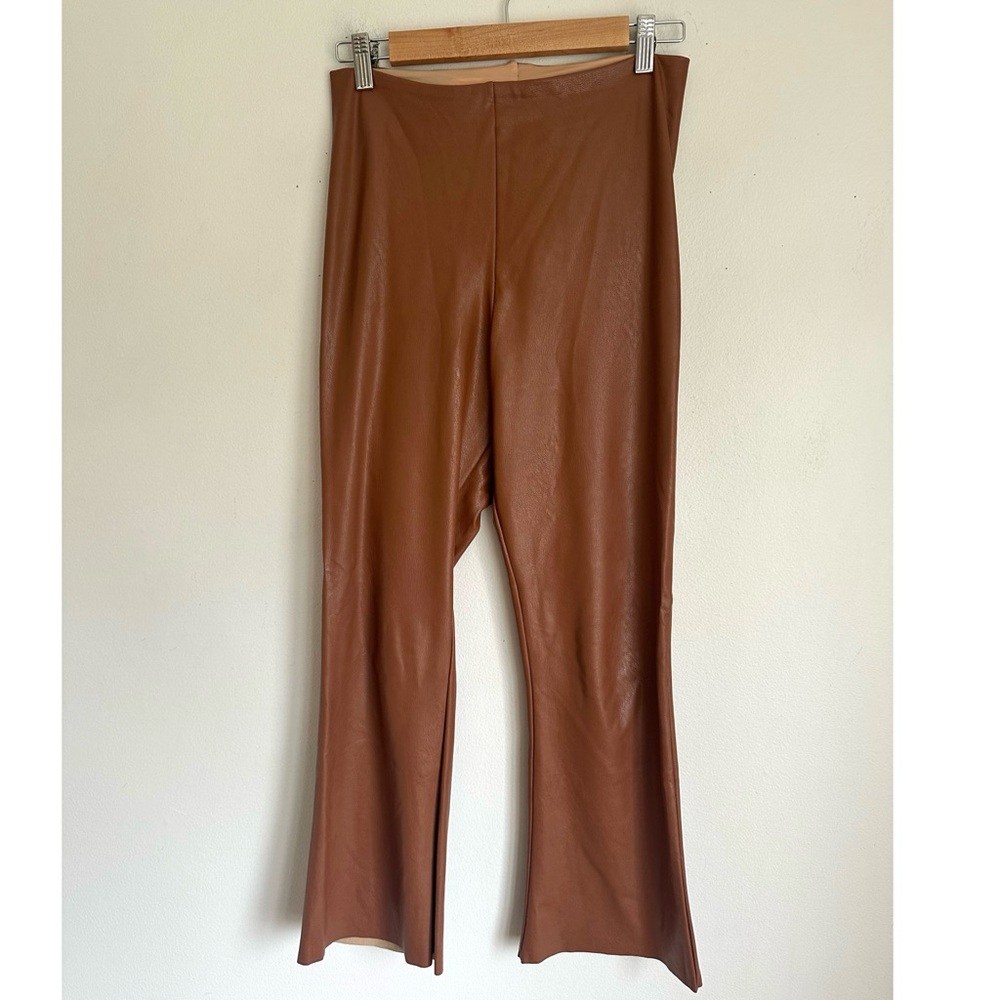 Commando Brown Faux Leather Pants - Picture 6 of 9